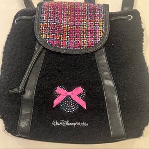 Disney Black Backpack with Vibrant Tweed Accent